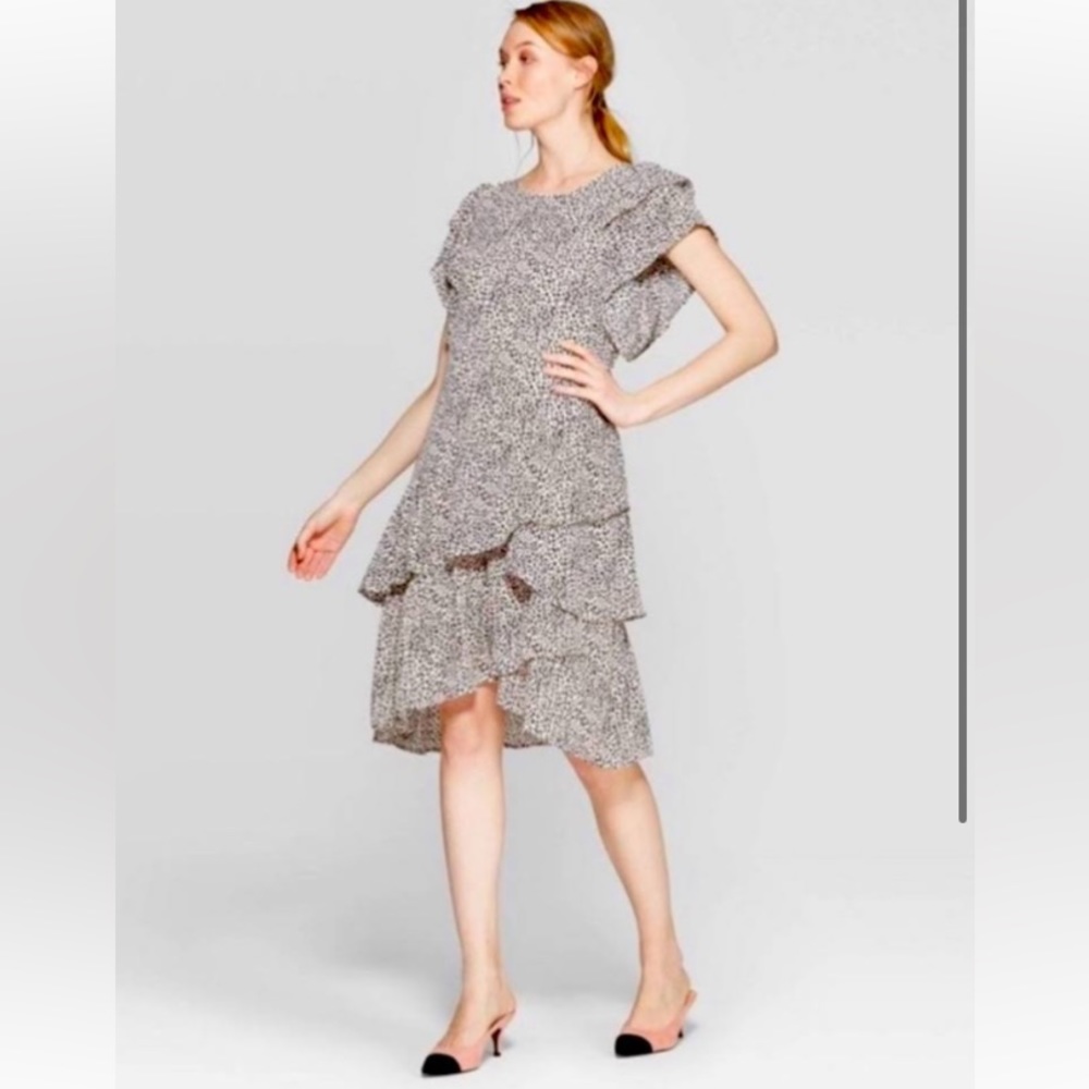 Who What Wear Ruffle Leopard Dress 👗 - Picture 6 of 11